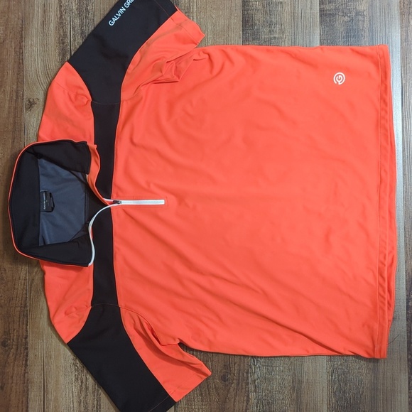 Galvin Green Short Sleeve Bay Golf Windstopper Size XL in Orange and Black - Picture 1 of 10